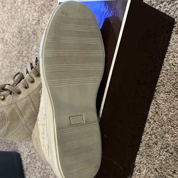 **24 HOUR FLASH SALE!!!**Coach Sand Suede Sneakers - Picture 5 of 5